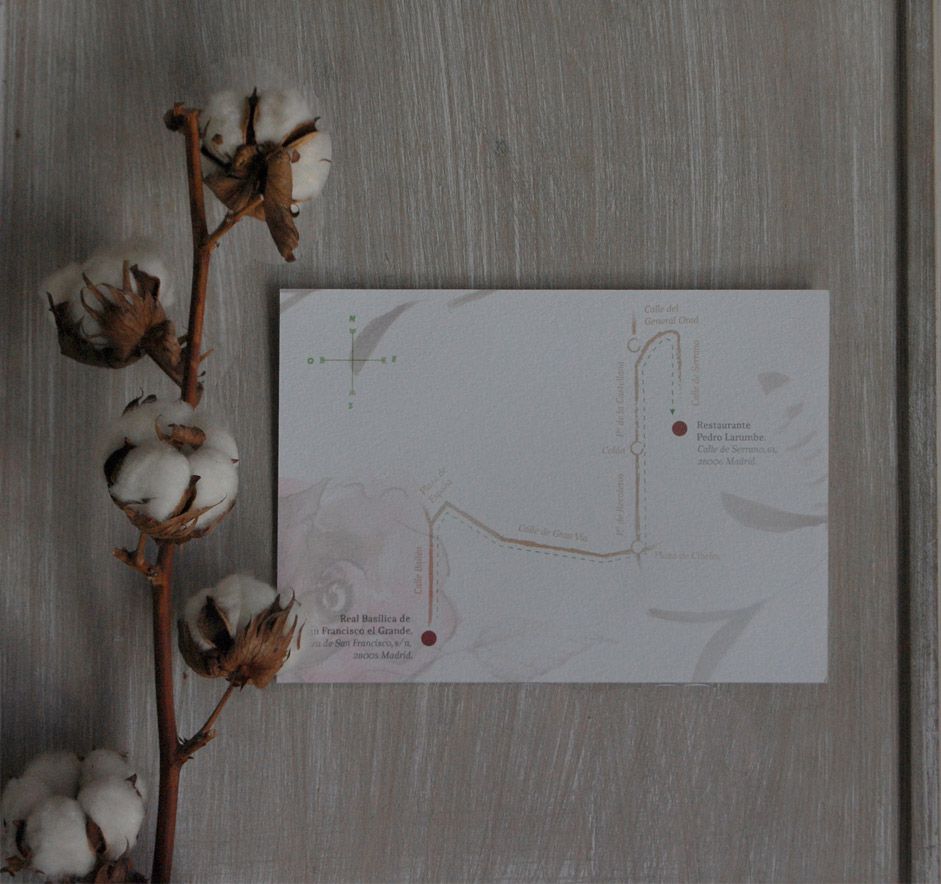 Unas invitaciones de boda con un mapa muy especial