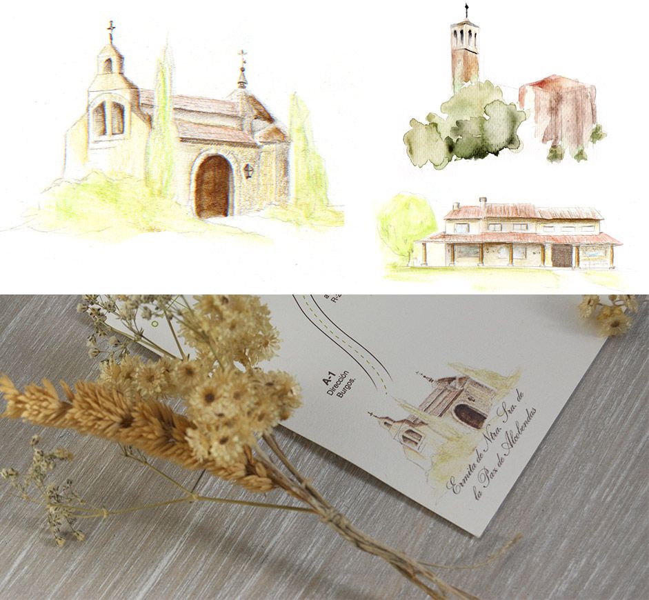 Unas invitaciones de boda con un mapa muy especial