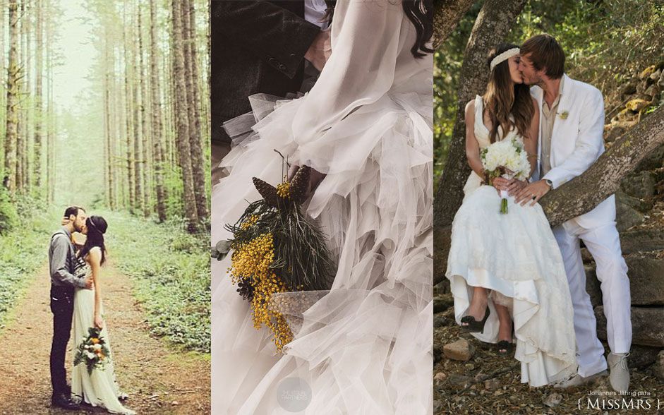 Una boda en el bosque: Novias, vestidos, fotografías