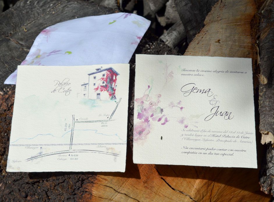 Una boda en el bosque: Invitaciones handmade 