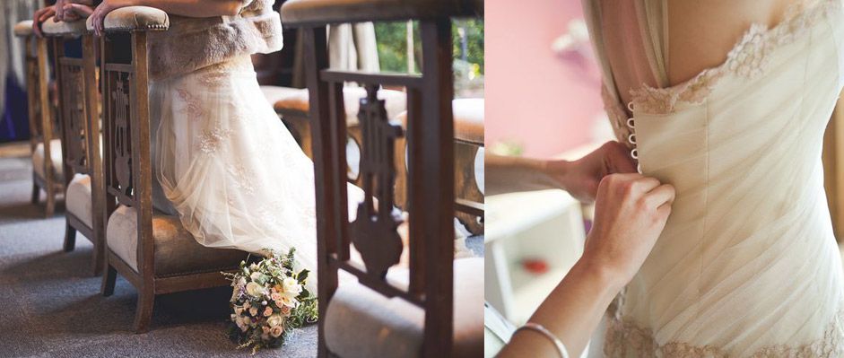 Vestido novia rosa boda Cristina Maser Fotografía Volvoreta Bodas