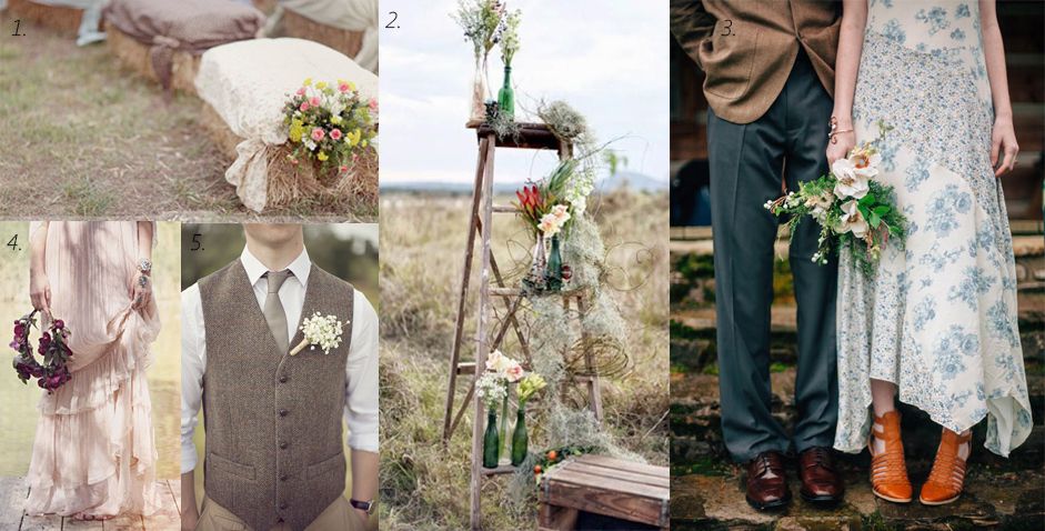 Una boda rústica con toque vintage