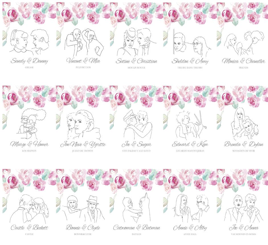 Unas invitaciones florales Mint&Nude