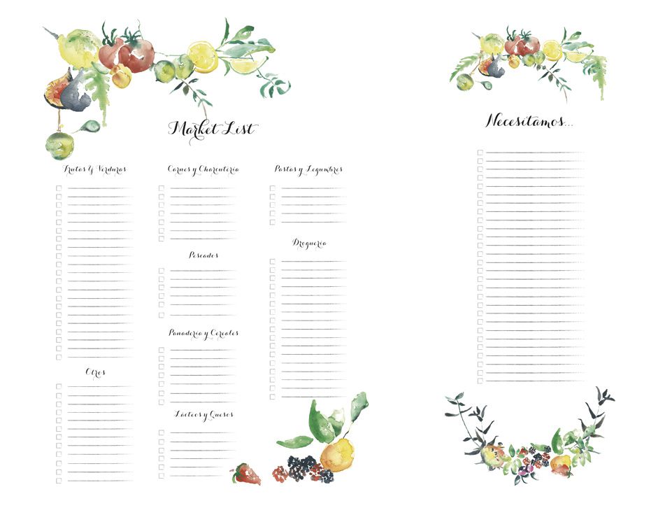 FUna lista de la compra especial