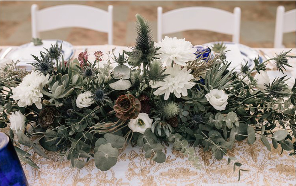 Papelería de boda mediterránea con olivos y eucaliptos en acuarela