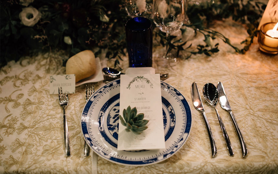 Papelería de boda mediterránea con olivos y eucaliptos en acuarela